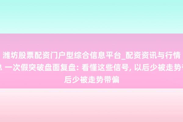 潍坊股票配资门户型综合信息平台_配资资讯与行情汇总 一次假突破盘面复盘: 看懂这些信号, 以后少被走势带偏